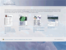 Tablet Screenshot of alphamedpress.com